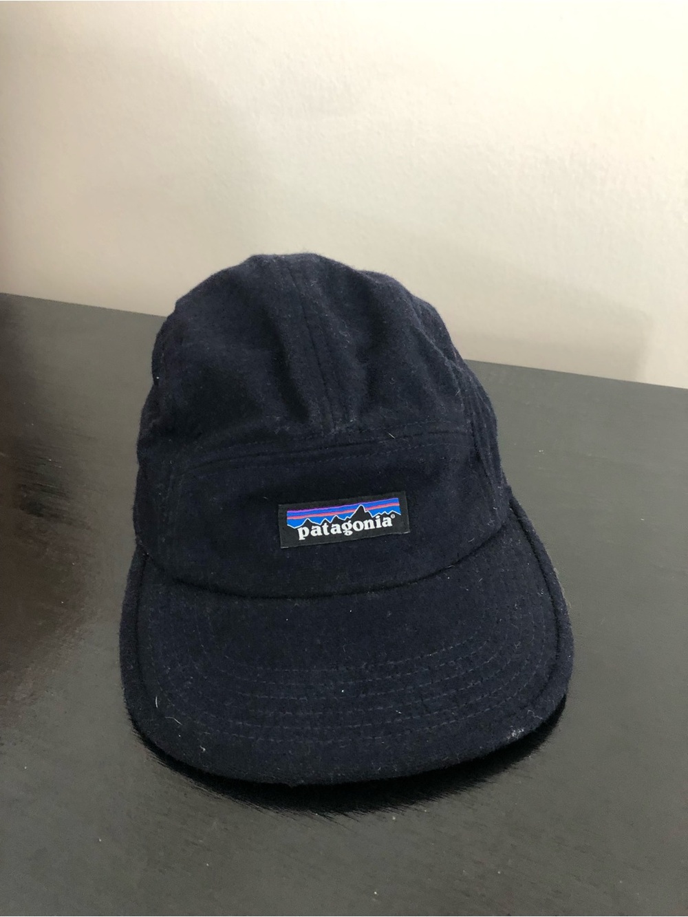 Men’s Patagonia Recycled Wool 5 Panel Cap Dark Blue